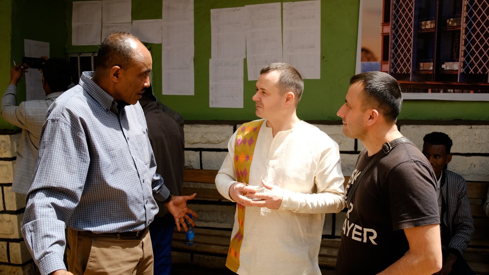 CITA team members speaking with a local ministry leader.